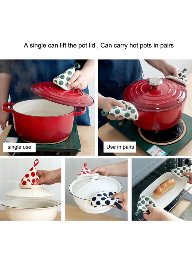 2 Pack Anti-scalding Pot Lid Mitts, Pot Lid Cover Anti-scalding Pot Cover, Non-slip Pot Lid Cover Anti-scalding Pot Lid Handle Gloves Polyester (Black and White)  - Image 4
