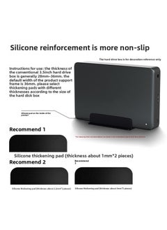 Generic 3.5 Inch Mobile Box Base Bracket Desktop Vertical Bracket Noise Reduction Storage For Green SSK-Capacity:[vertical Bracket] 3.5inch Box + 2 Pieces Of 2.2mm Silicone Thickening Pads  - Image 1