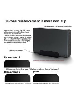 Generic 3.5 Inch Mobile Box Base Bracket Desktop Vertical Bracket Noise Reduction Storage For Green SSK-Capacity:[vertical Bracket] 3.5inch Box + 2 Pieces Of 2.2mm Silicone Thickening Pads  - Image 3
