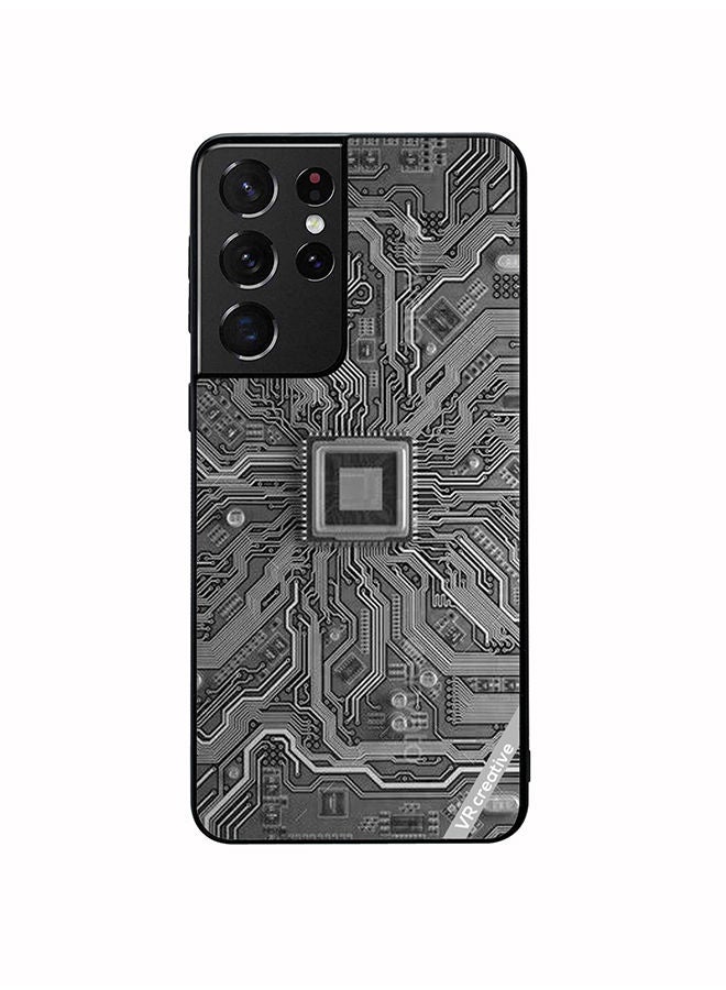 VR CREATIVE غطاء حماية لجهاز سامسونج جالاكسي S21 ألترا 5G بتصميم متعدد الألوان - Image 1