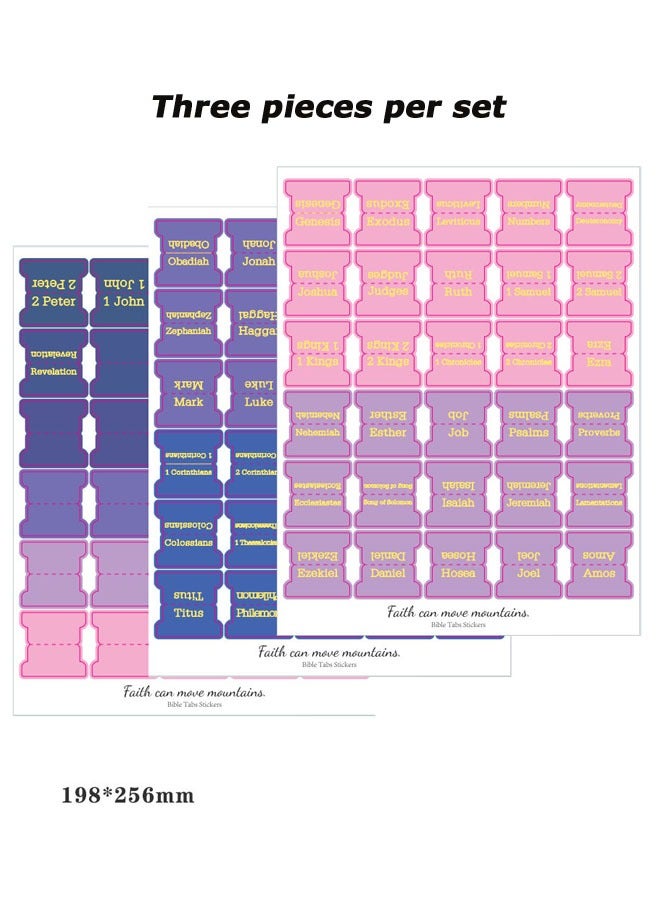 Muyixin علامات الكتاب المقدس للنساء والرجال، علامات الكتاب المقدس المصفحة لدراسة الكتاب المقدس، علامات الكتاب المقدس كبيرة الطباعة للتنقل السهل، علامات فهرس الكتاب المقدس، 66 علامة للعهدين القديم والجديد، 9 علامات فارغة إضافية - أرجواني متدرج - Image 2
