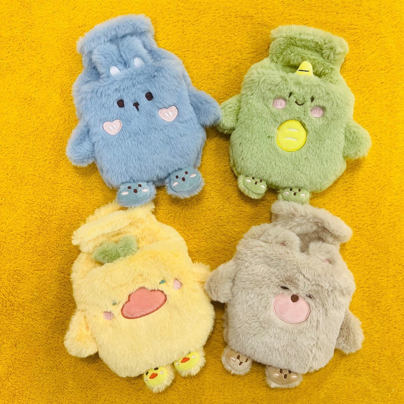 Blue Rabbit 500ml Water Injection Hot Water Bottle Plush Hand Warmer Band - Image 1