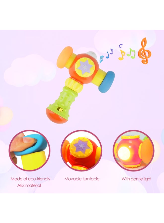 COGNIKIDS Baby Musical Hammer Toy with Light & Sound | Soft Head Rattle Hammer for Toddlers 10M+ | Colorful Baby Toy for Hand-Eye Coordination & Sensory Play assorted 1pc - Image 4