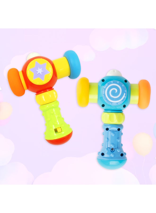 COGNIKIDS Baby Musical Hammer Toy with Light & Sound | Soft Head Rattle Hammer for Toddlers 10M+ | Colorful Baby Toy for Hand-Eye Coordination & Sensory Play assorted 1pc - Image 3