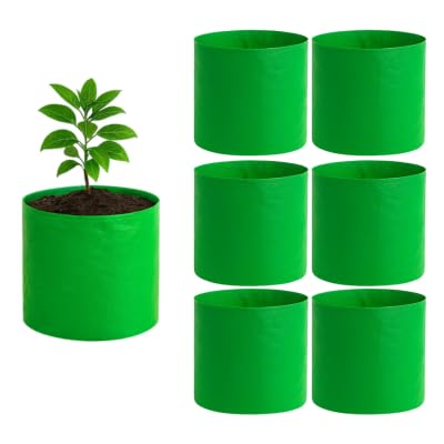 GroWonder Grow Bags 18x18 inches for Live Plants, Grow Bags Big Size Terrace Gardening, Planter for Balcony, Pots for Home Gardening, Woven Fabric Leafy Fruits Growing Containers, Pack of 7 - Image 4