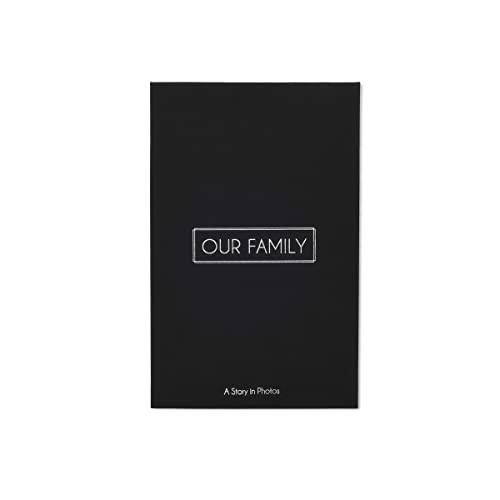 New View Gifts Our Family Coffee Table Photo Album Holds 180 4x6 Photos Black Linen - Image 1