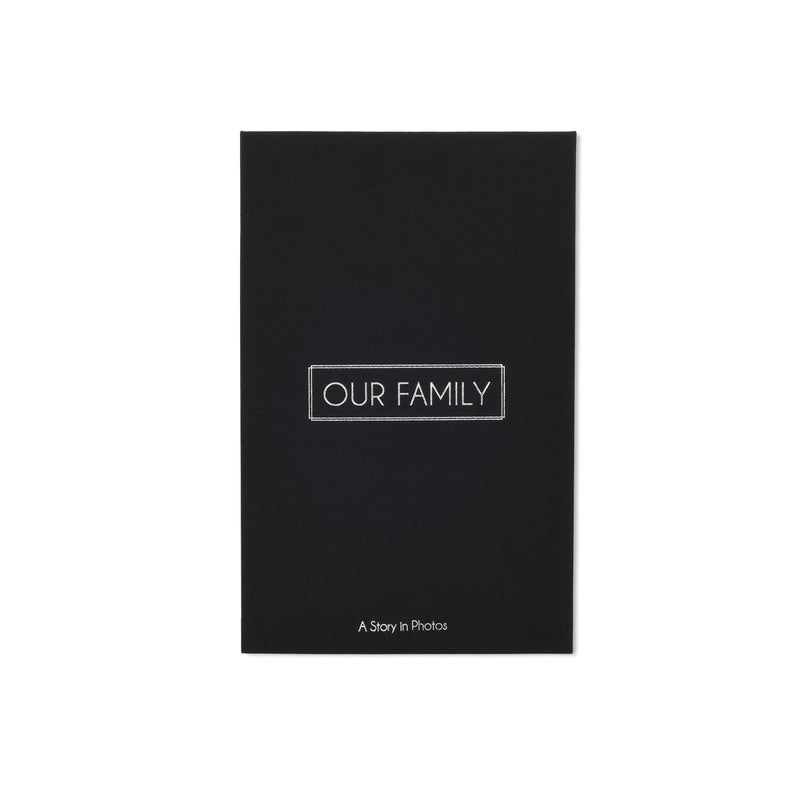 New View Gifts Our Family Coffee Table Photo Album Holds 180 4x6 Photos Black Linen - Image 2