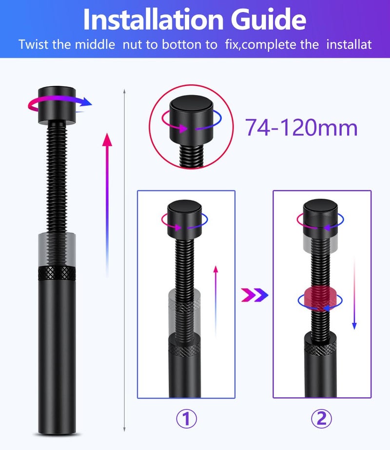 Uyubao GPU Support Bracket, Gpu Anti Sag Bracket, Graphics Card GPU Brace Support, Video Card Sag Holder Bracket, GPU Stand with Magnet & Non-Slip Sheet, L(74-120mm) - Image 4