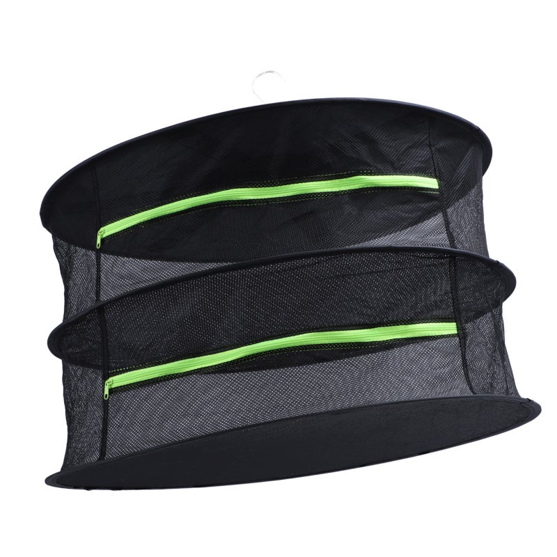 Herb Drying Rack: 3-Layer Mesh & Oxford Fabric - Fast Even Drying, Zippered Cover Protection Stable Waterproof Structure for Indoor Grow Tents Outdoor Plant Herb Drying - Image 2