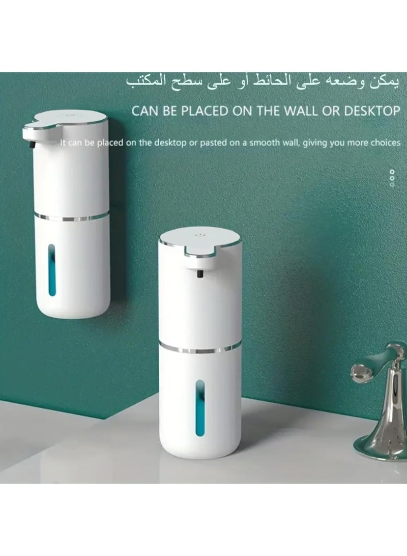 إس واي سيلكت موزع صابون رغوي أوتوماتيكي ذكي بسعة 350 مل | مضخة صابون كهربائية بدون لمس | قابل للتثبيت على الحائط مع شحن USB | 4 مستويات لتعديل كمية الصابون | مثالي للحمام والمطبخ - Image 2