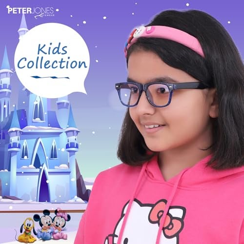Peter Jones Kids Optical Eyeglasses for Boys and Girls | Full Rim Square | Age 6-12 years | RED | 8132RD - Image 4