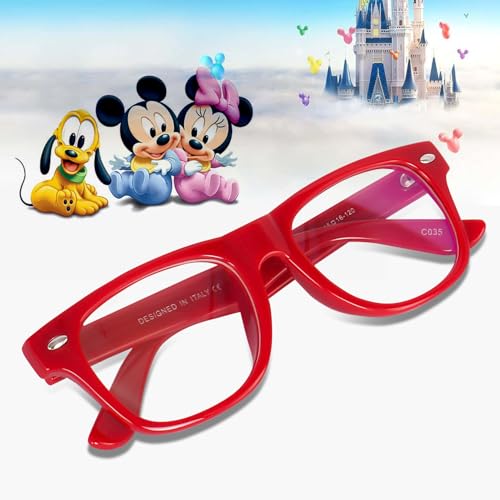 Peter Jones Kids Optical Eyeglasses for Boys and Girls | Full Rim Square | Age 6-12 years | RED | 8132RD - Image 2