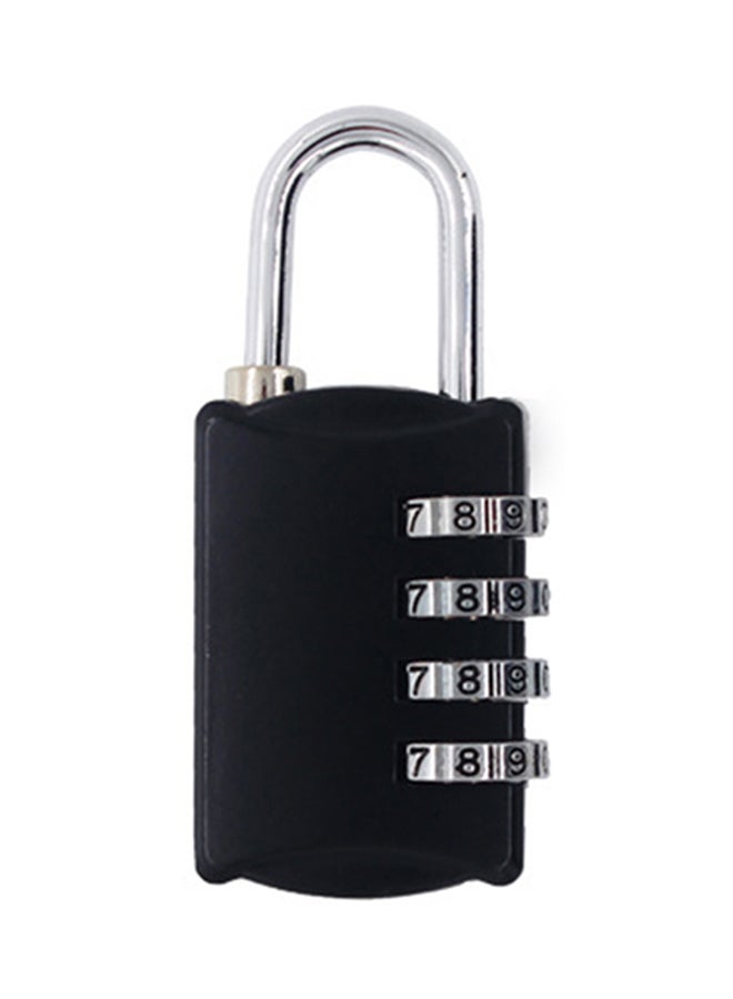 4-Digits Combination Security Padlock Black 0.046kg