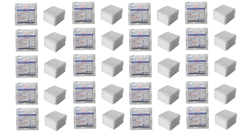 Agarwals Absorbent Gauze Swabs Sterile 10 cm X 10 cm X 12 ply (5Pcs/Pack)(Pack of 20 i.e.100 Dressings) - Image 1