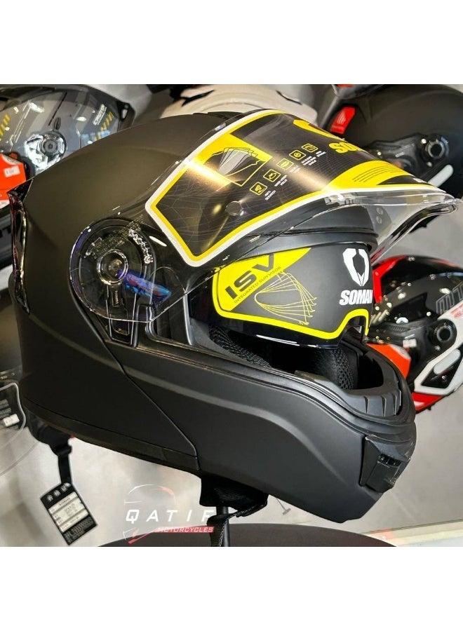 SOMAN Full Face Motorcycle Helmet – DOT Approved, Anti-Scratch Visor, Multiple Colors & Sizes - Image 1