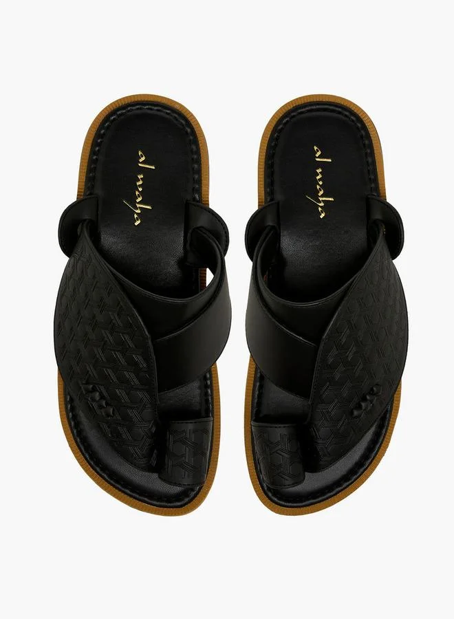 Al Waha Men Textured Arabic Sandals