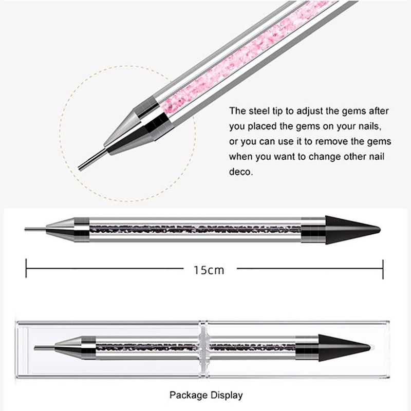 STORE 2508 Store2508 Rhinestone Picker Pen Tool DualEnded Diamond Painting Wax Pencil Gems Crystals Picker Pen Nail Art DIY Decoration Tool - Image 5