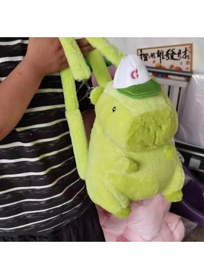 حقيبة ظهر Capabala عالية المظهر حقيبة قطيفة برباط كرتوني حقيبة تخزين Capybara لطيفة حقيبة كروس - اللون: Capybara منظور الضفدع - الحجم: مقاس حر - Image 4