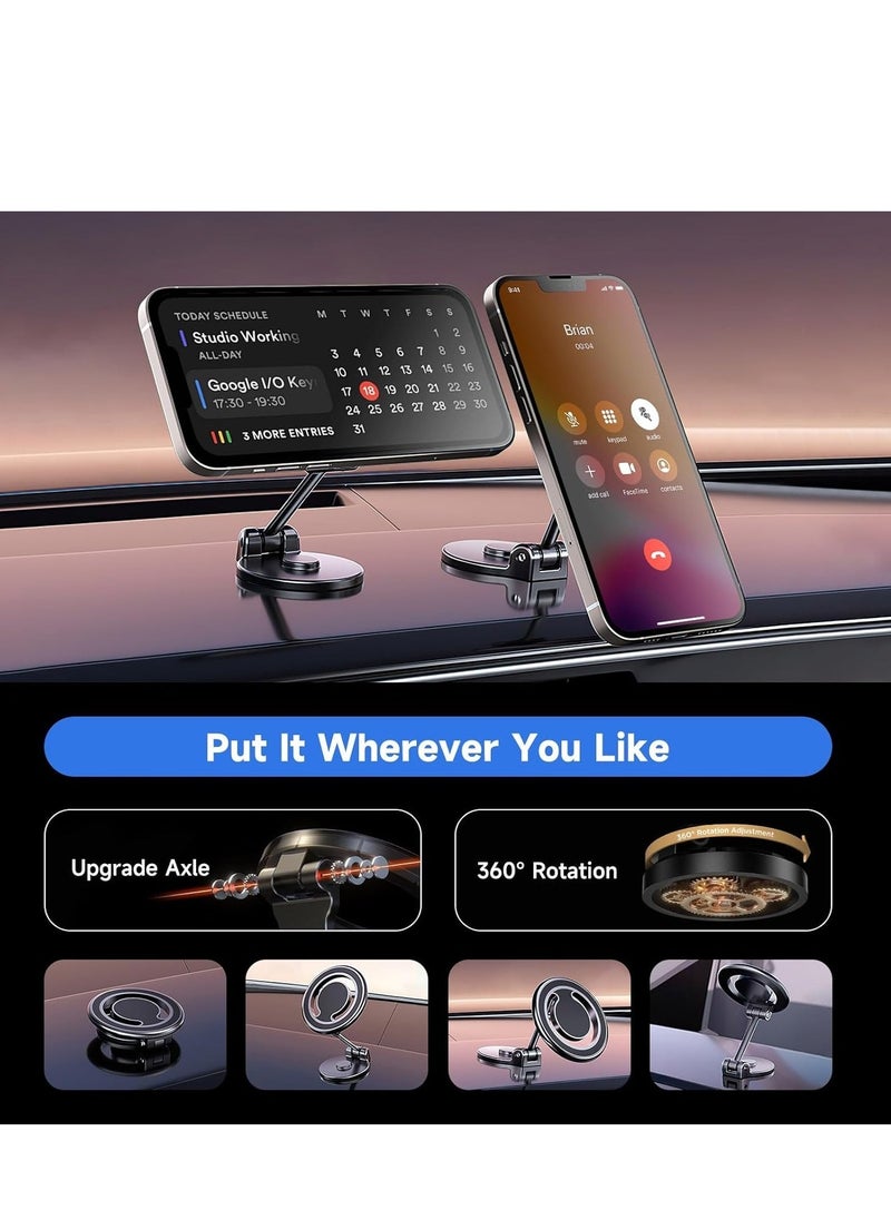 JAJEEK "Magnetic Car Mount - 360° Rotation All-Metal Phone Holder with Strong Magnets for iPhone 15/14/13 Pro Max & All Smartphones" - Image 5