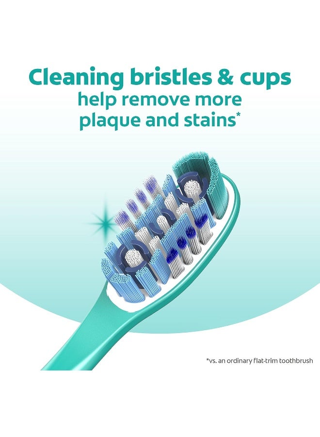 Colgate 360 Whole Mouth Clean, Medium Toothbrush for Adults, 4 Pack, Packaging May Vary