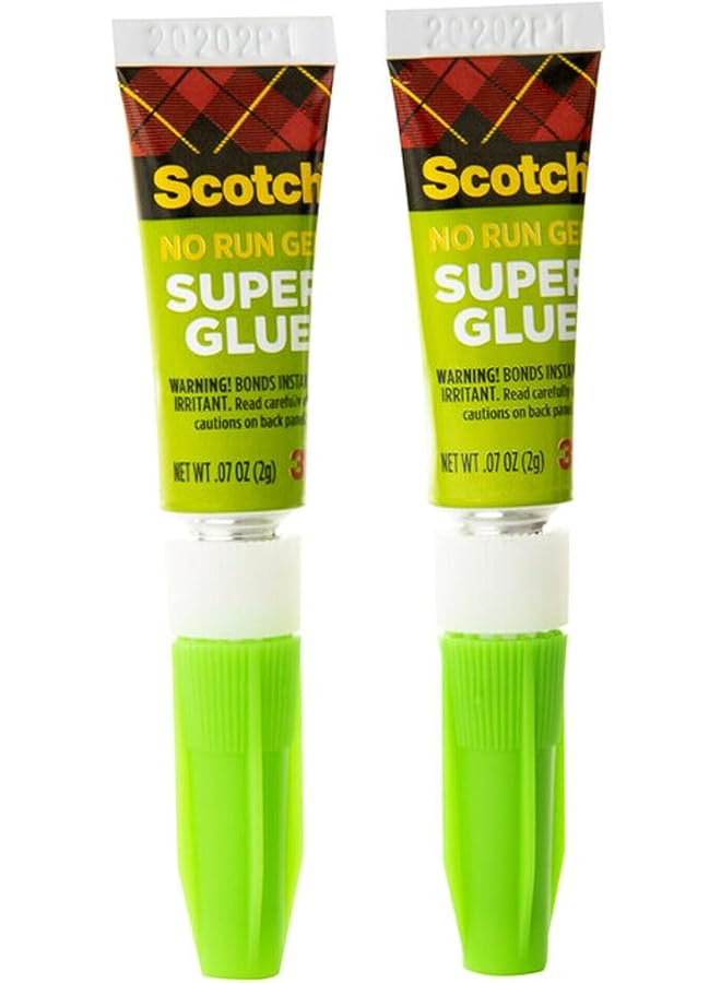 Scotch  Super Glue Gel 0.7 Oz 2Gr. Per Tube Clear Color Strong Adhesion Instant Bonding Glue Liquid With Precision Applicator All Purpose Fast Drying Super Glue 2 Tubes Pack - Image 4