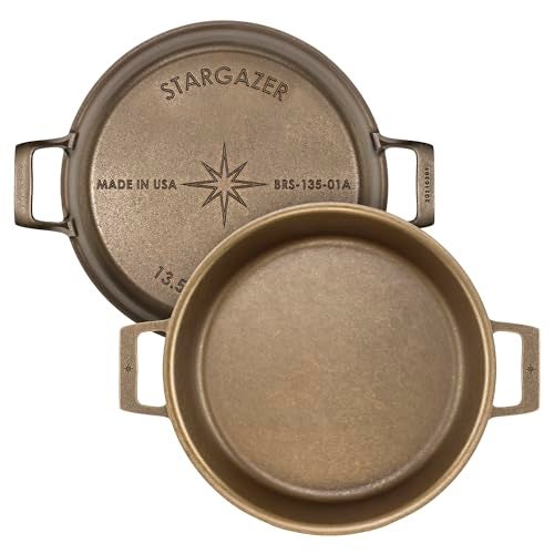 Stargazer 13.5-Inch Cast Iron Skillet | Made in USA, Seasoned, Premium Frying Pan for Grilling, Searing, Baking & More – Durable Cast Iron with Smooth Cooking Surface - Image 1
