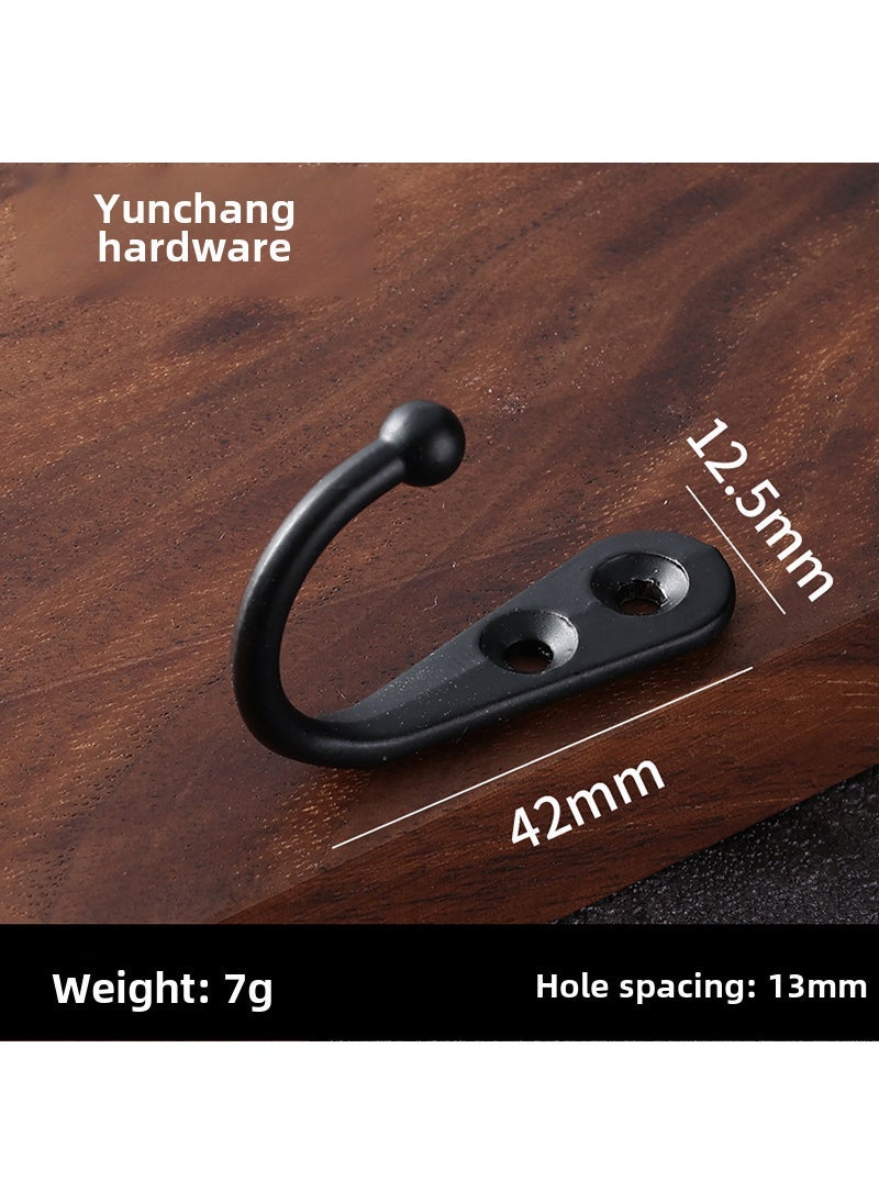Generic Antique Alloy Mini Hook 2-Hole for Hanging Black 42*12.5mm 