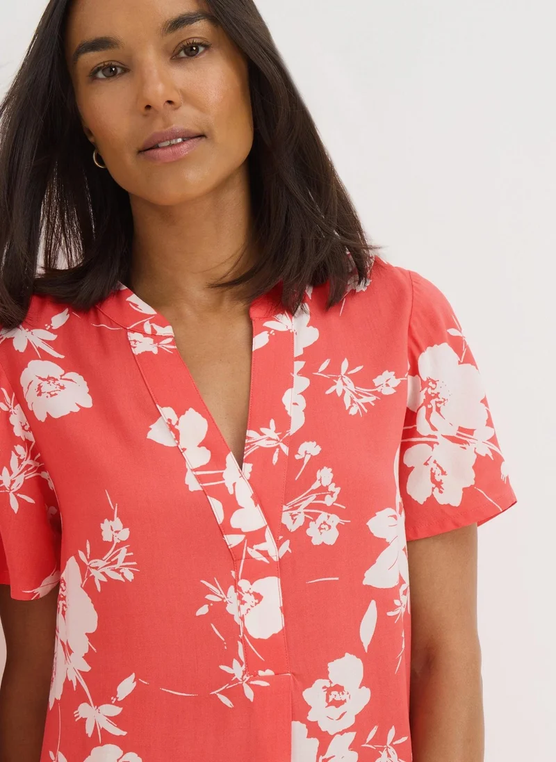 Matalan Coral Floral Popover Tunic