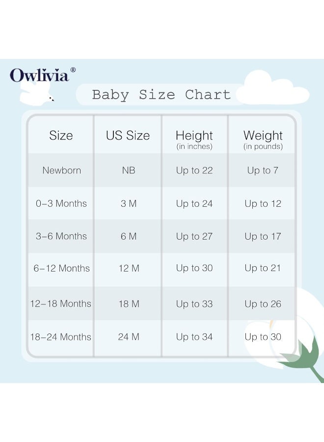 Owlivia Organic Cotton Baby Boy Girl Zip up Sleep N Play, Footless, Long Sleeve(12-18 Months, Ivory White) - Image 4