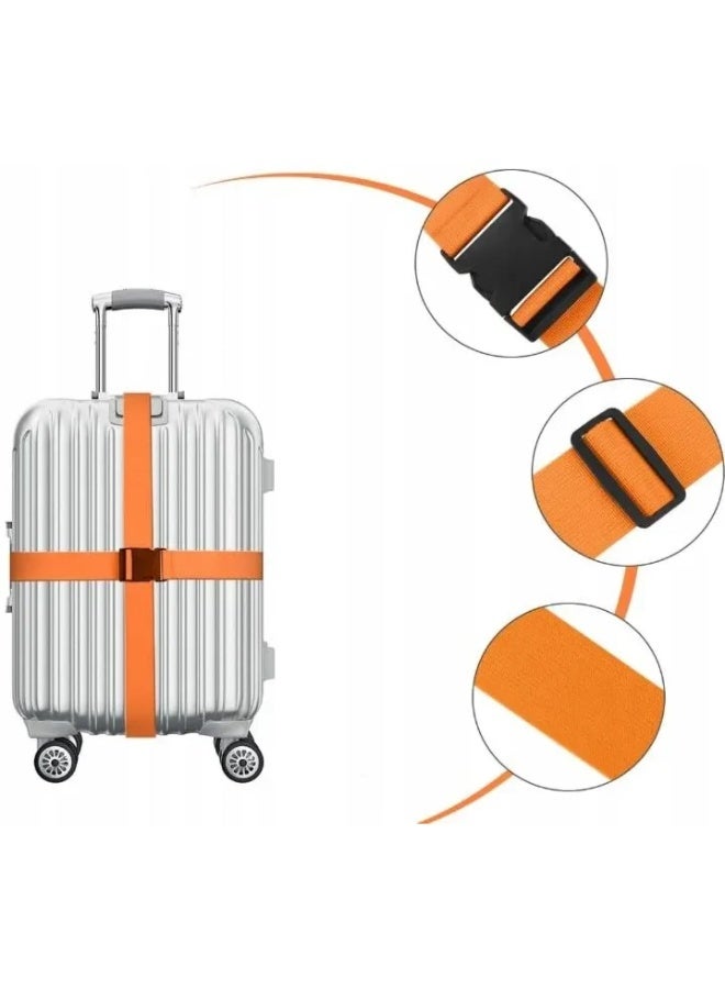 Adjustable Cross Luggage Security Strap, 4.3M Travel Suitcase Belt - Image 3