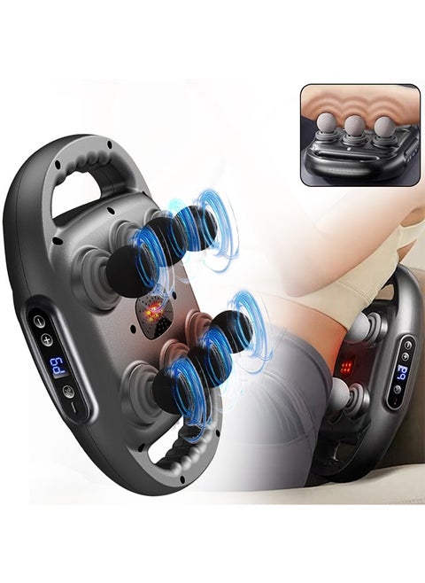 Fascia Massager 6 Heads Massage Gun Muscle Relaxation Electric Massager Body Massage Deep Tissue Muscle Relief Back Leg Neck