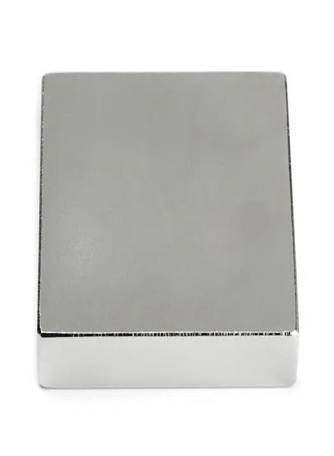 Nickel Coated Silver Block Shaped Magnet Size: 50mm x 50mm x 12.5mm for Adults, Students Projects & DIY Arts & Crafts - Image 1