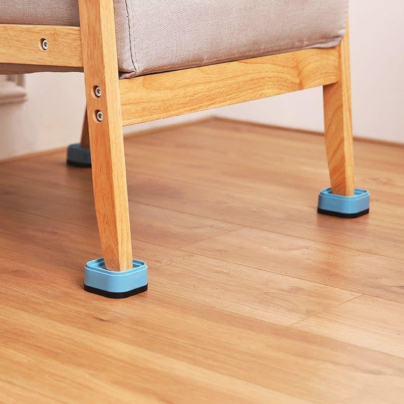 pepplo Noise-Reducing Stand Accessories, Rubber Feet Mat, Washing Machine Furniture Lifting Foot, Anti Vibration Pads, Washing Machine Adjustable Feet Pad, Non-Slip, Anti-Vibration Fixer Base (Blue, 4 Piece) - Image 3