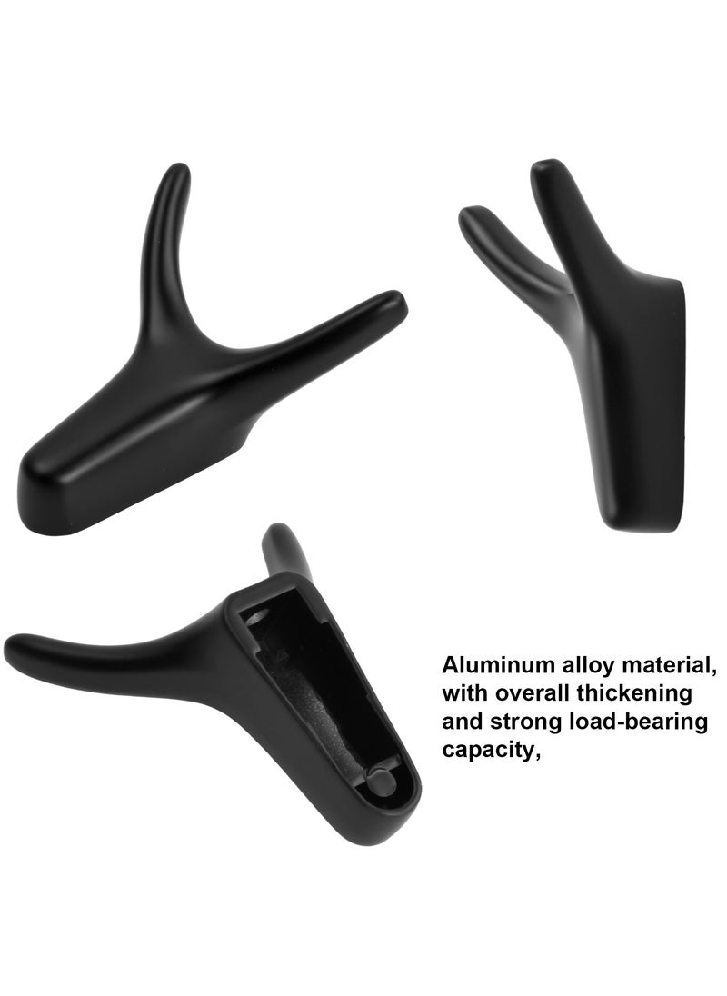 Generic 4-Pack Aluminum Alloy Wall Hooks, Heavy Duty, Black, Wall Mounted with Screws for Bathroom, Kitchen, and Bedroom  - Image 4