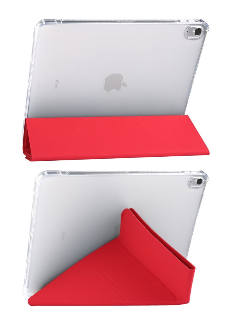 Captaintech Case for iPad Air 6th 11-Inch M2 (2024) iPad Air 5/4 (2022/2020 5th/4th Generation 10.9-Inch) with Pencil Holder, Clear Transparent Back Shell Slim Stand Shockproof Tablet Cover Auto Wake/Sleep - Image 3