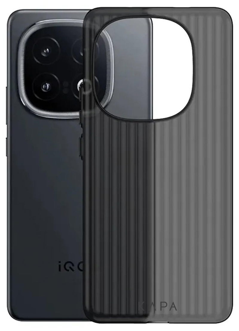 Kapa Wave Frosted Grip Back Cover for Iqoo 13 5G | Ultra Slim [with Metal Buttons] Matte Finish Back Case (Grey) - Image 1