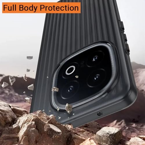 Kapa Wave Frosted Grip Back Cover for Iqoo 13 5G | Ultra Slim [with Metal Buttons] Matte Finish Back Case (Grey) - Image 5