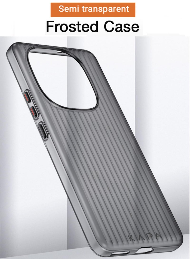 Kapa Wave Frosted Grip Back Cover for Iqoo 13 5G | Ultra Slim [with Metal Buttons] Matte Finish Back Case (Grey) - Image 4