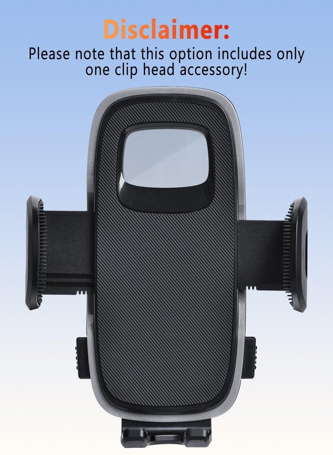 DICMKY Universal 17mm Ball Mount Phone Holder Clamp for Car Mount Replace [Dual Head Screen Phone Holder Clip Head Accessory] - Image 2