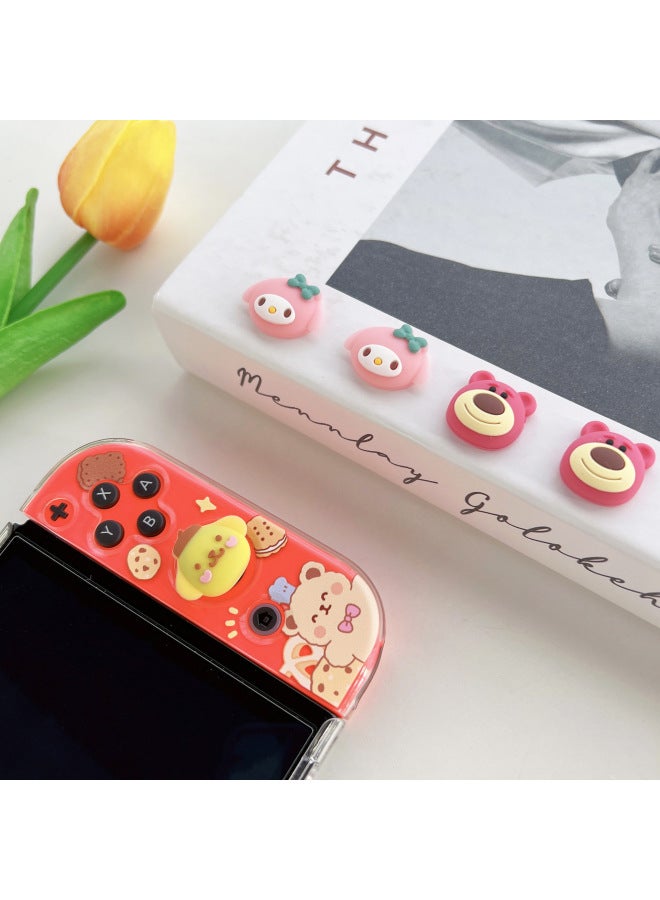 Digital Computer/game Console Protective Case/shell - Shockproof Scratch-resistant-Product Color:switch Rocker Cap-Model:Green + Brown Corner  - Image 3
