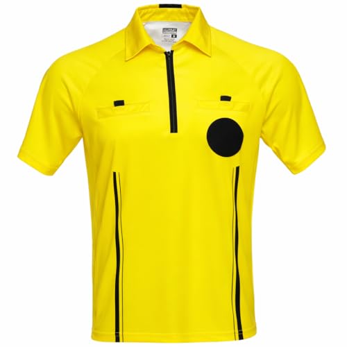 Murray Sporting Goods Yellow Soccer Referee Jersey | Men’s Official Pro Soccer Referee Shirt - Short Sleeve (Yellow, X-Small) - Image 1