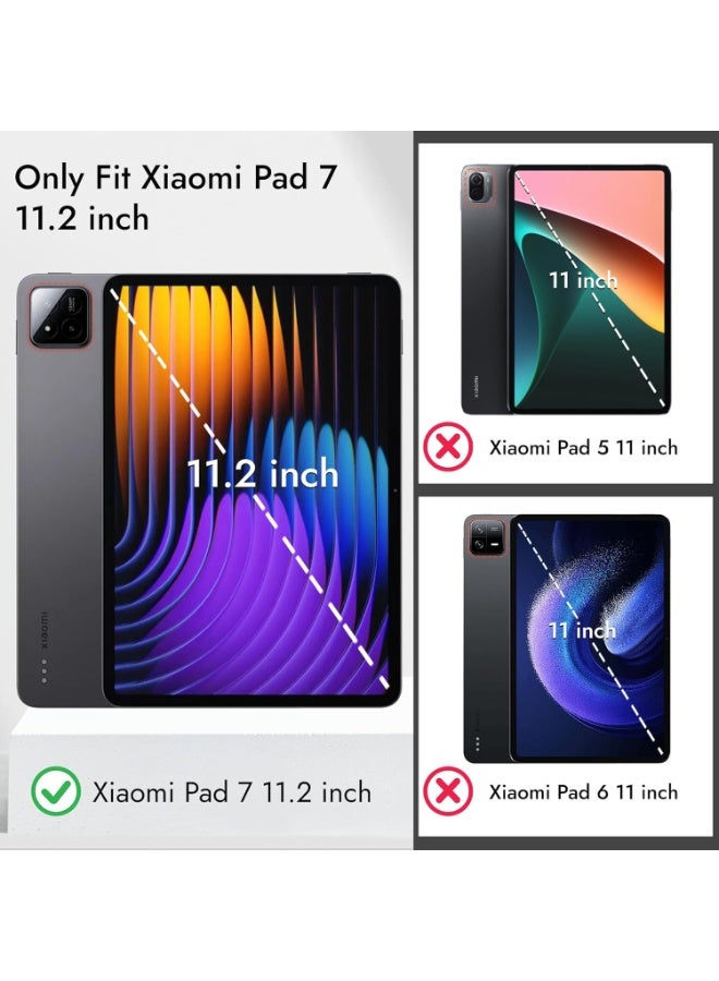 غطاء حماية لجهاز شاومي مي باد 7 مقاس 11.2 انش، جراب قلاب ثلاثي الطي مع [حامل قلم] لشاومي مي باد 7 11.2 انش [يدعم خاصية النوم التلقائي] - اسود - Image 2