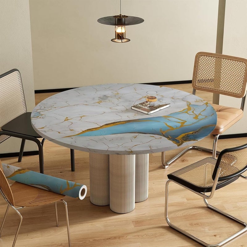 REXOTEX Vinyl Marble Countertop Contact Paper Waterproof Peel and Stick Wallpaper for Bathroom Look Vinyl Wall Paper, Solid (60 * 200 CM) (Gold Sky) - Image 5
