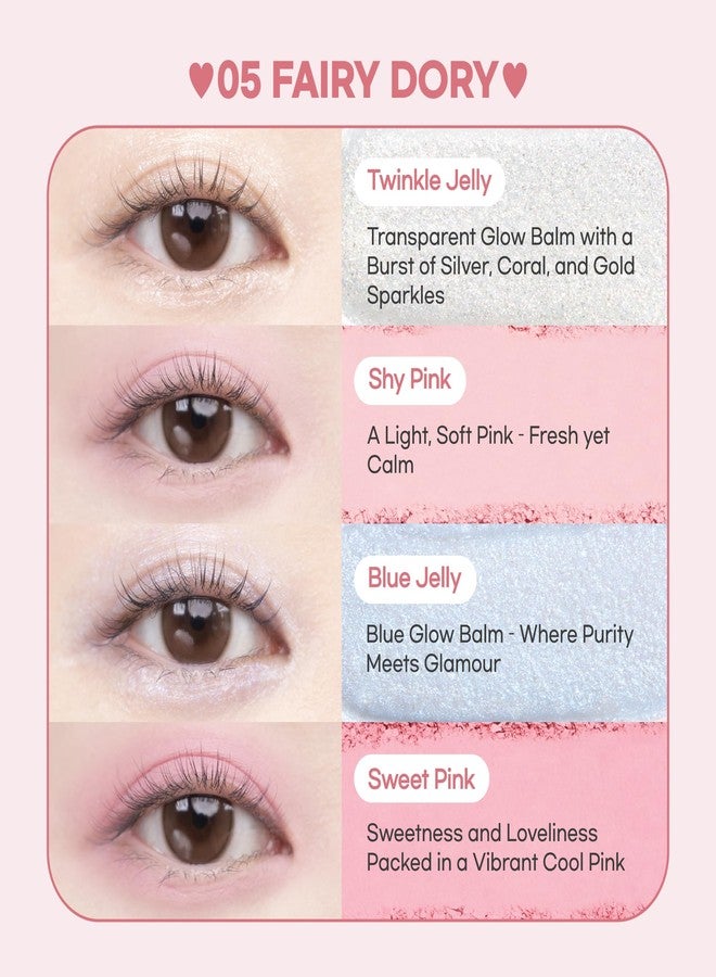 COLORGRAM باليت ظلال العيون COLORGRAM TINTIN DORY 05 FAIRY DORY | باليت مدمجة بأربعة ألوان مع قوام ناعم كالحرير | قابلة للسفر مع درجات ألوان زاهية | مثالية لمظهر يومي أنيق أو إطلالات جريئة - Image 4