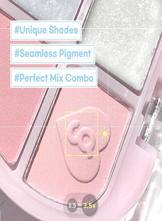 COLORGRAM باليت ظلال العيون COLORGRAM TINTIN DORY 05 FAIRY DORY | باليت مدمجة بأربعة ألوان مع قوام ناعم كالحرير | قابلة للسفر مع درجات ألوان زاهية | مثالية لمظهر يومي أنيق أو إطلالات جريئة - Image 3