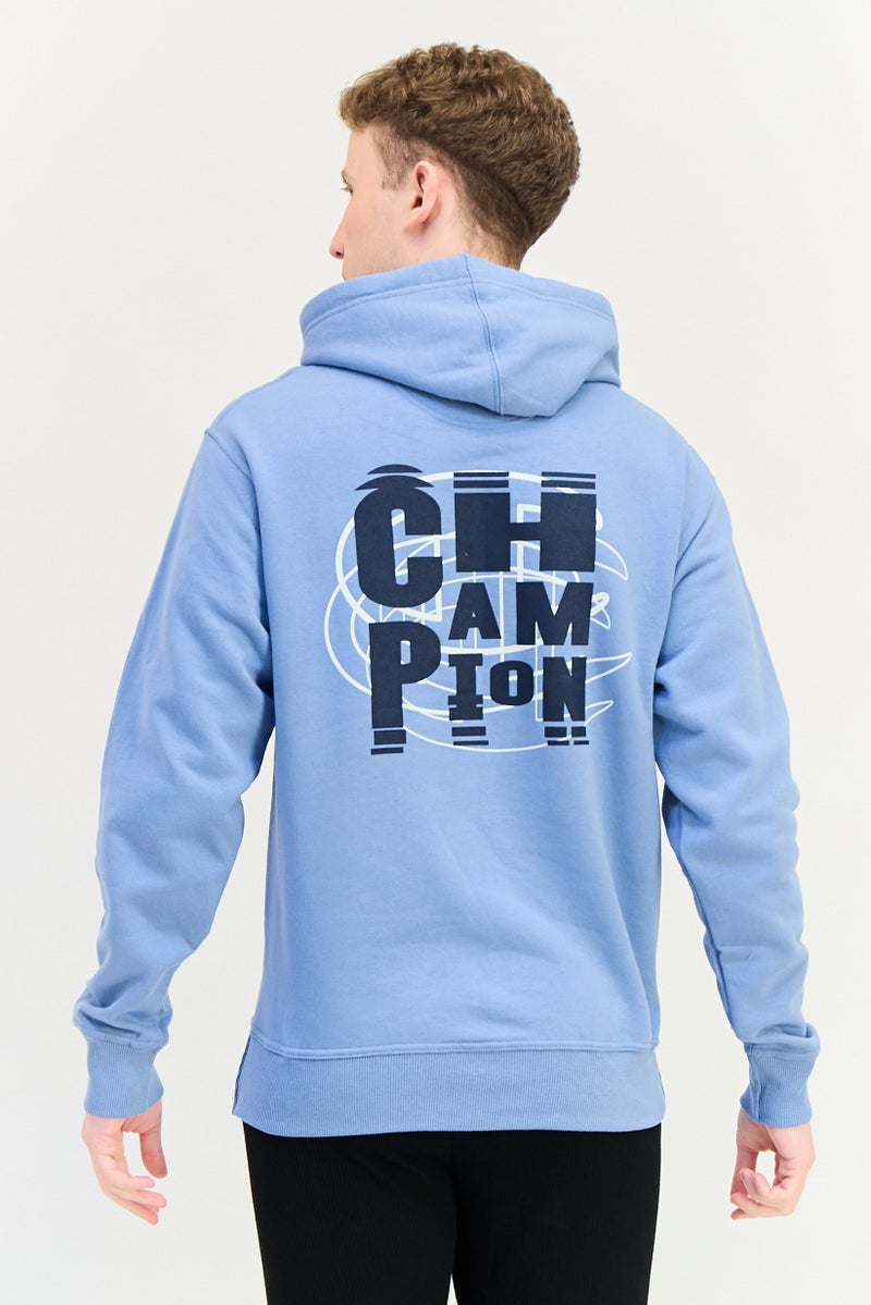 Champion Men Sportswear Fit Long Sleeves Outdoor Hoodie, Slate Blue - Image 2