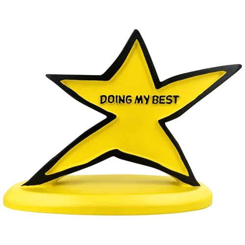 Legobayo Funny Star Trophy - Doing My Best Desk Ornament | Inspirational & Motivational Gift for Students, Employees, Kids, Friends | Cute Desktop Decor for Office, Home, School, Team Events - Image 1