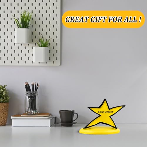 Legobayo Funny Star Trophy - Doing My Best Desk Ornament | Inspirational & Motivational Gift for Students, Employees, Kids, Friends | Cute Desktop Decor for Office, Home, School, Team Events - Image 4