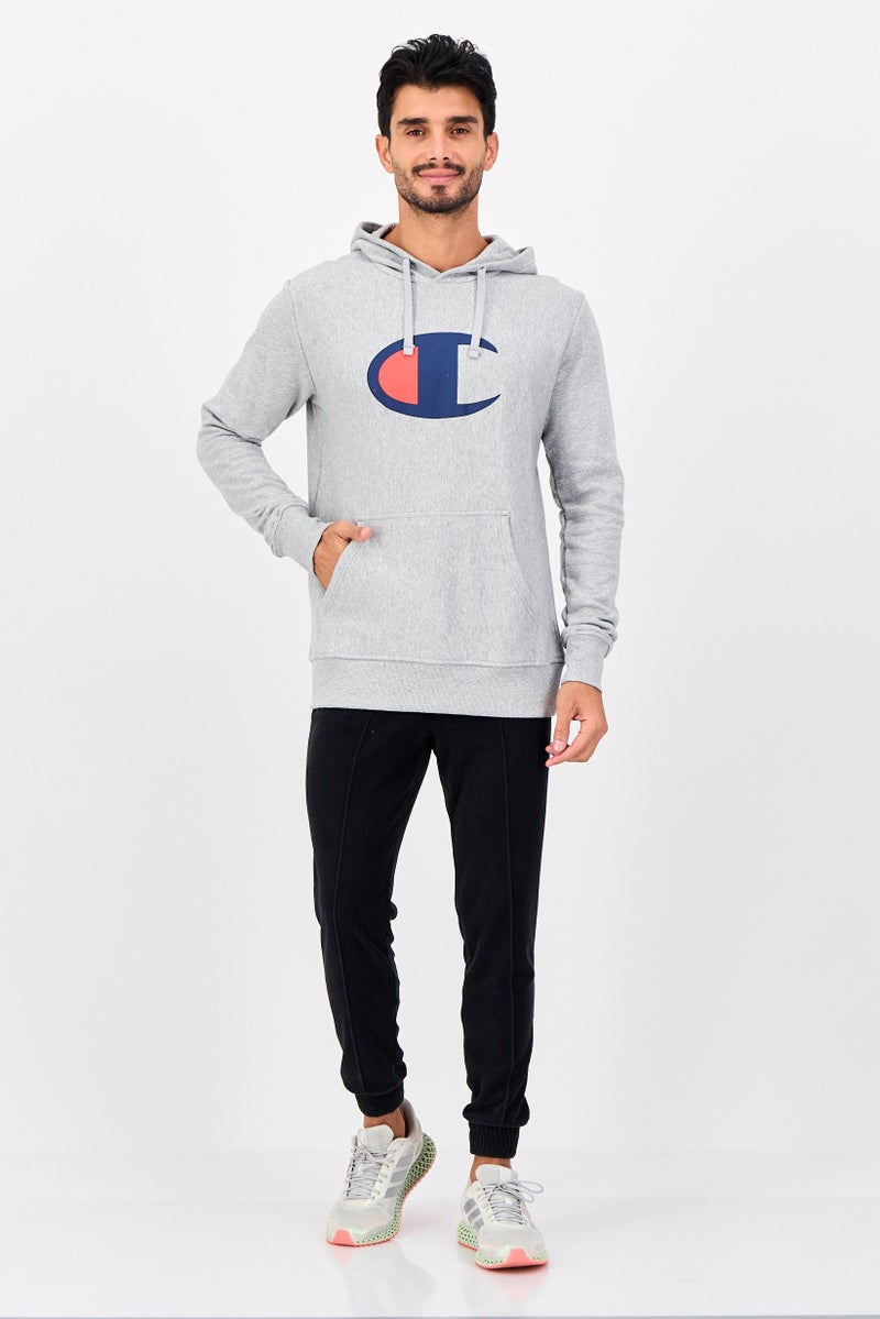 Champion Men Sportswear Fit Long Sleeve Outdoor Hoodies, Grey - Image 4