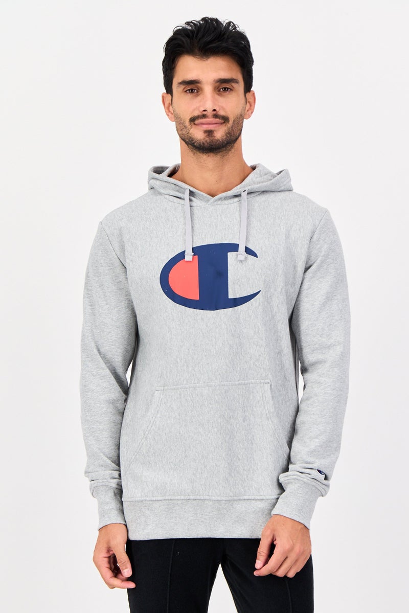 Champion Men Sportswear Fit Long Sleeve Outdoor Hoodies, Grey - Image 1